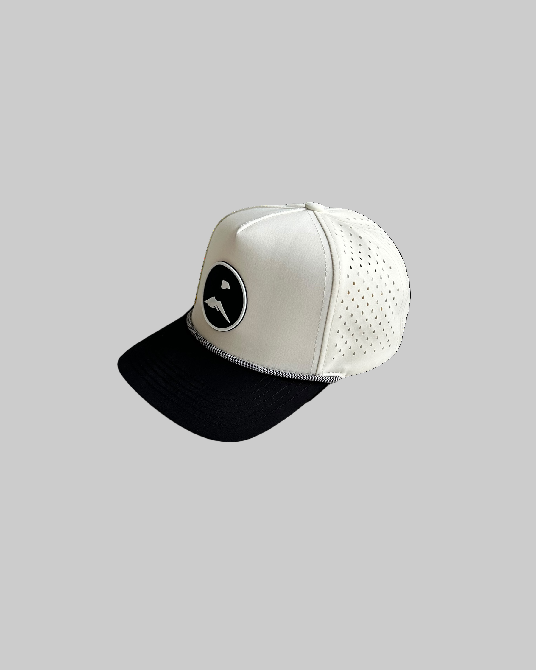Tan/Black High-Crown Rope Hat - Pin High Golf Supply