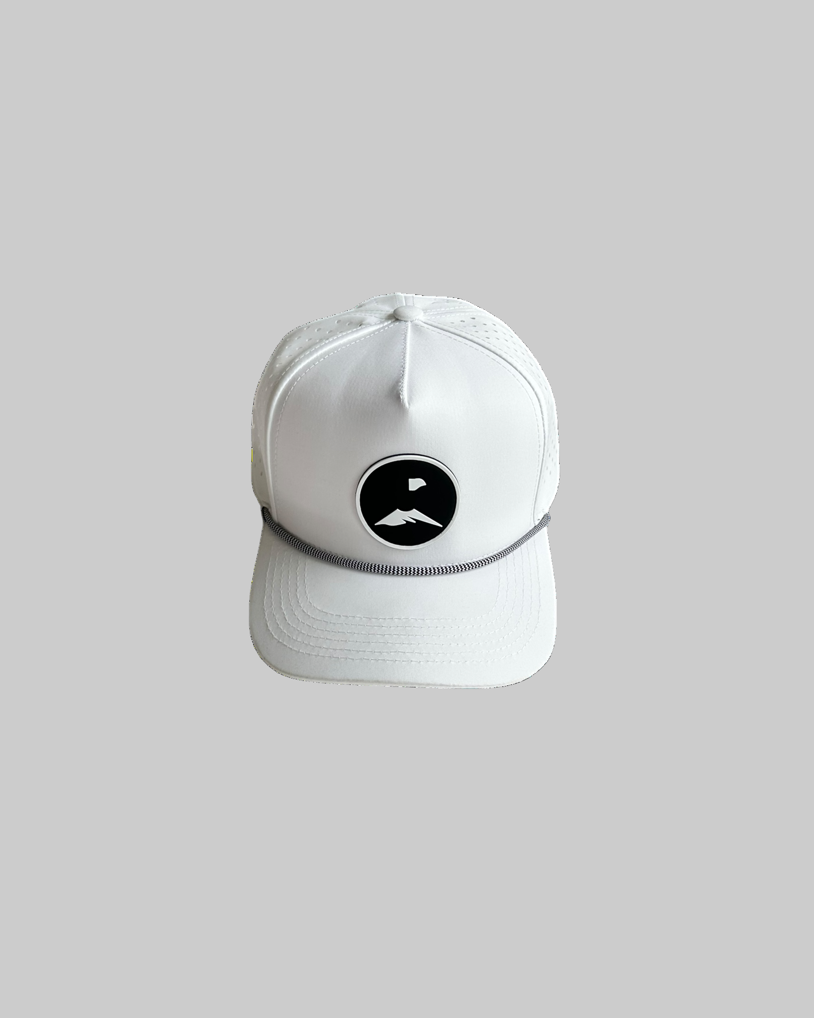White High-Crown Rope Hat - Pin High Golf Supply