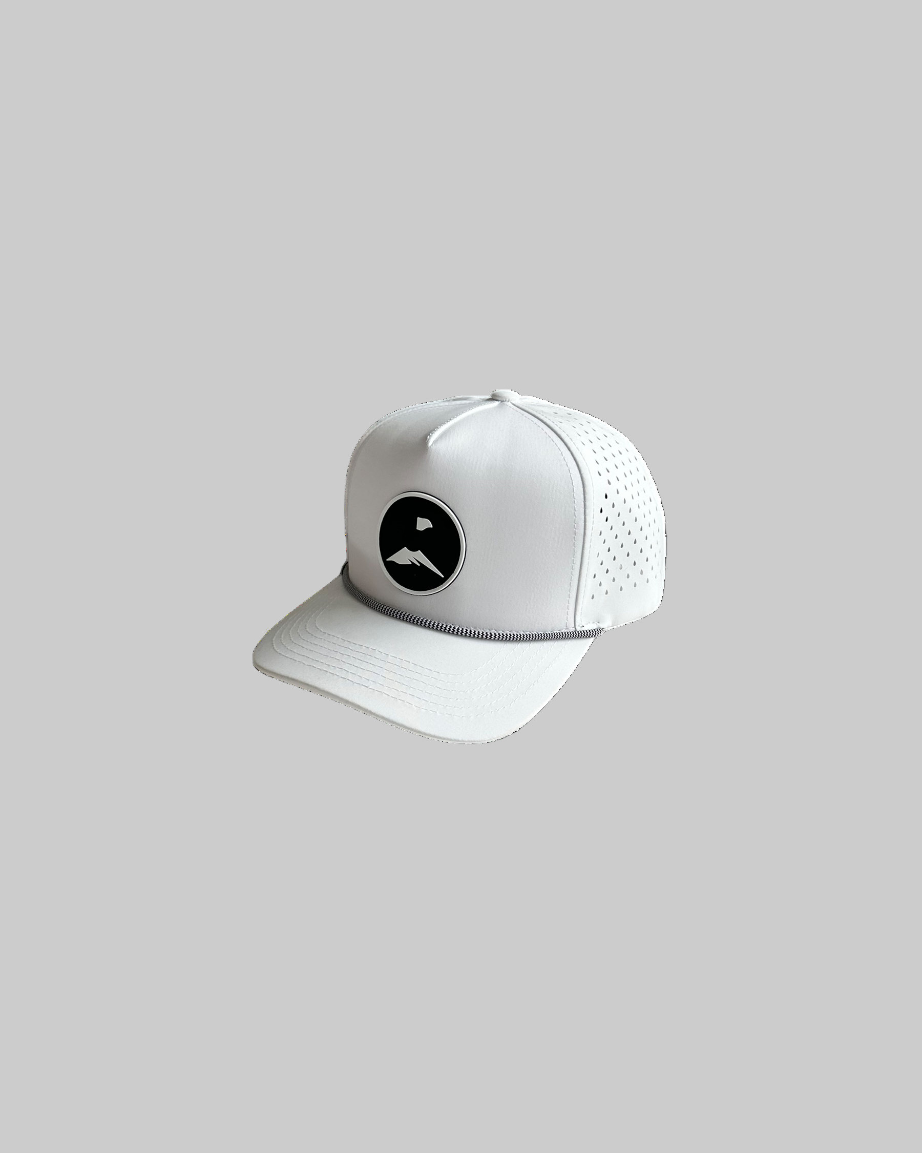 White High-Crown Rope Hat - Pin High Golf Supply