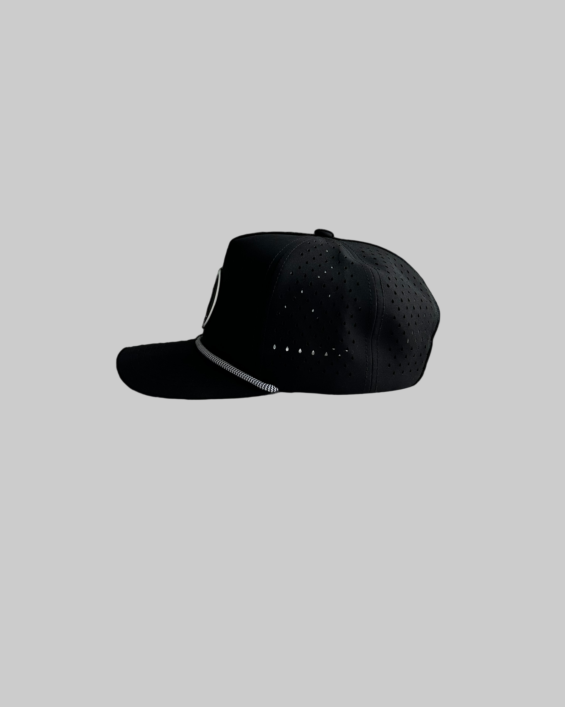 Black High-Crown Rope Hat - Pin High Golf Supply