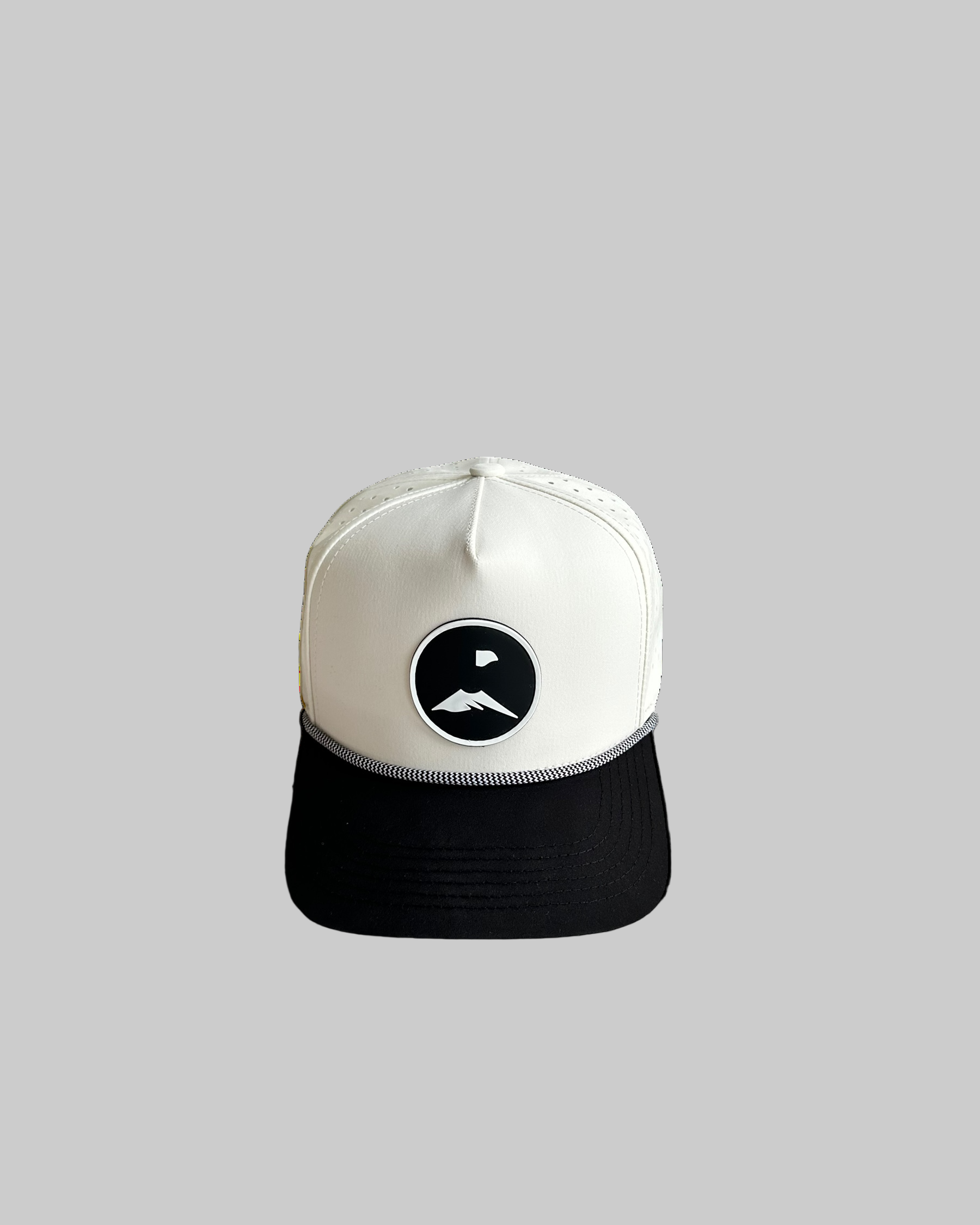 Tan/Black High-Crown Rope Hat - Pin High Golf Supply