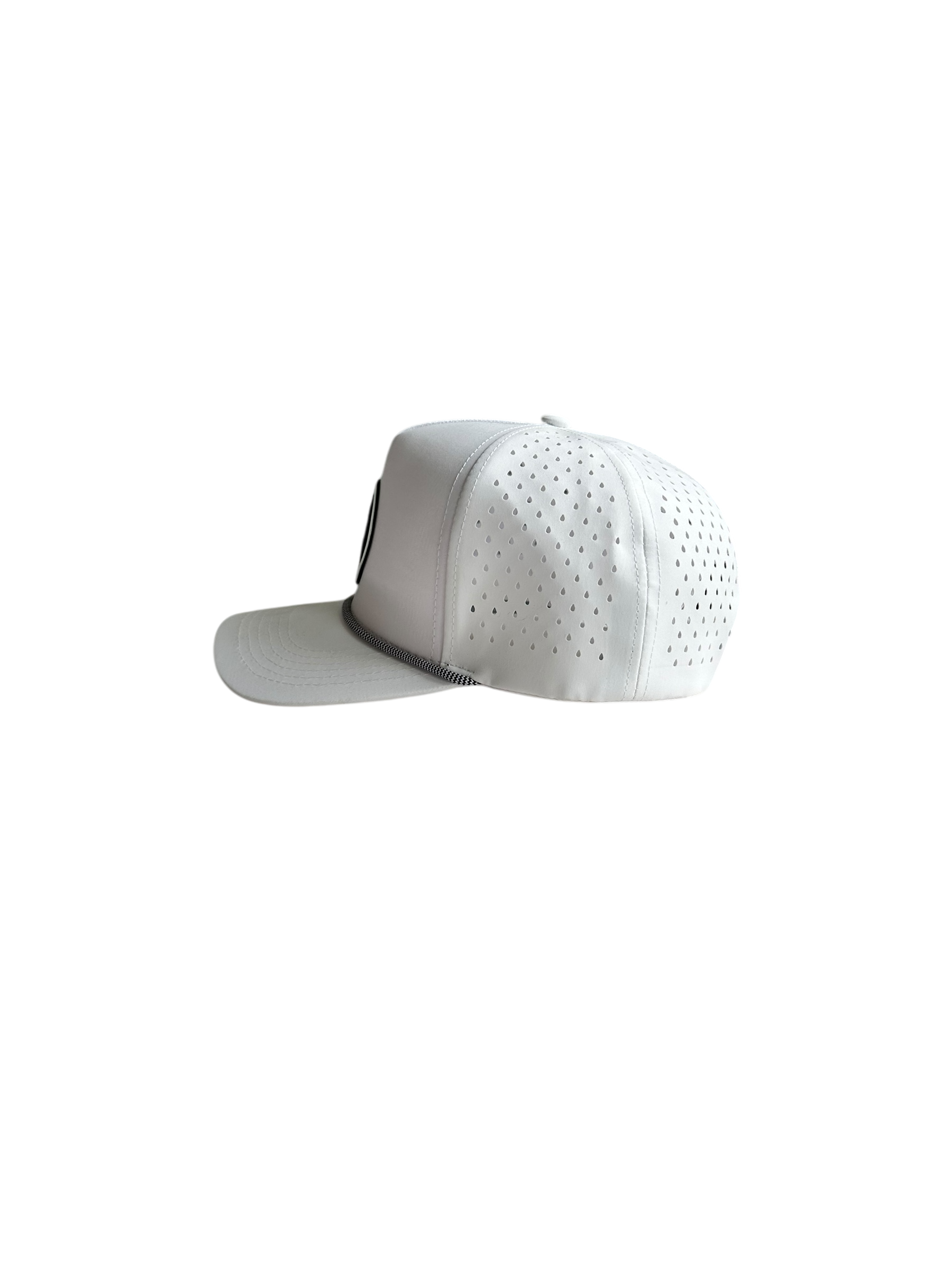 White High-Crown Rope Hat - Pin High Golf Supply