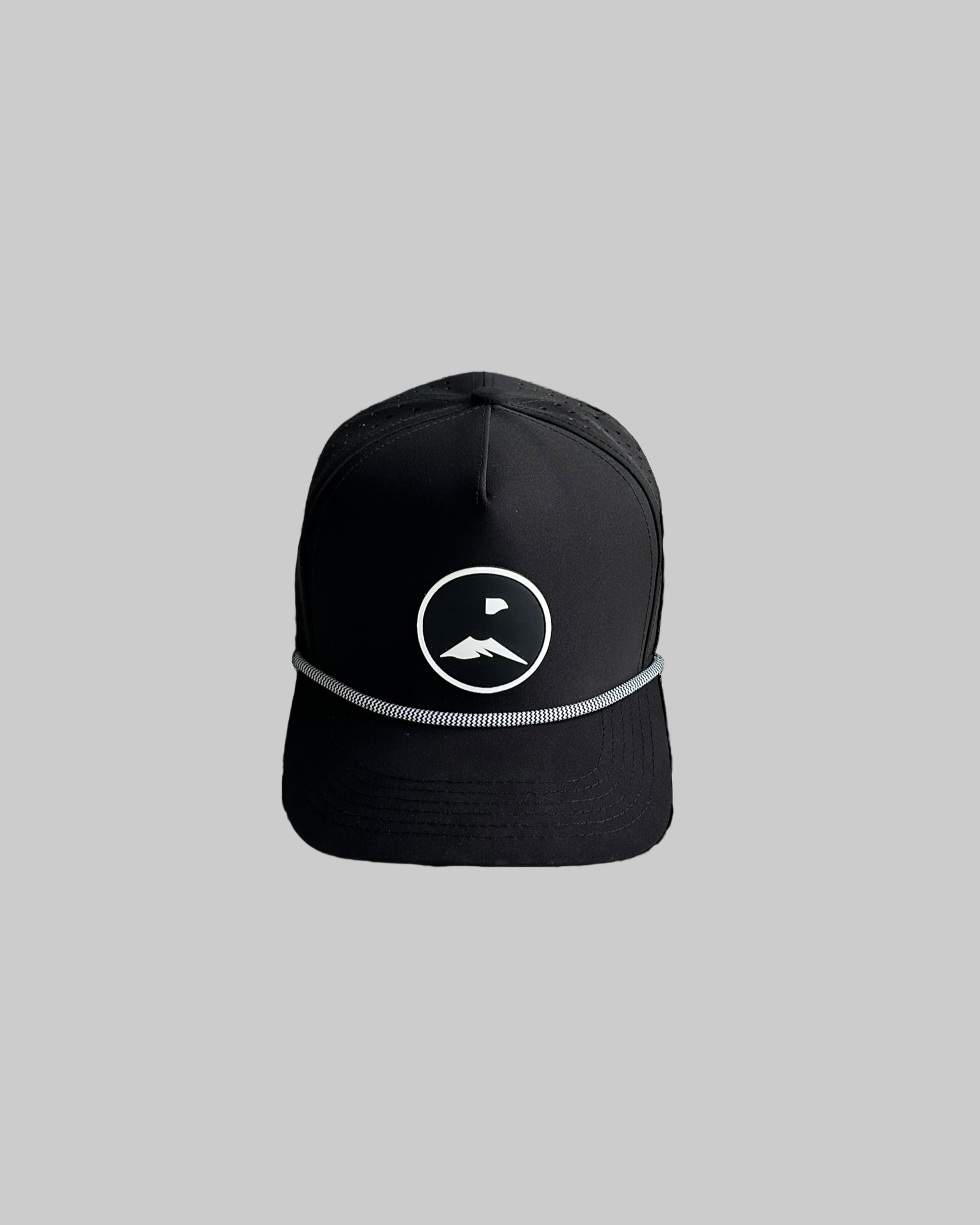Black High-Crown Rope Hat - Pin High Golf Supply