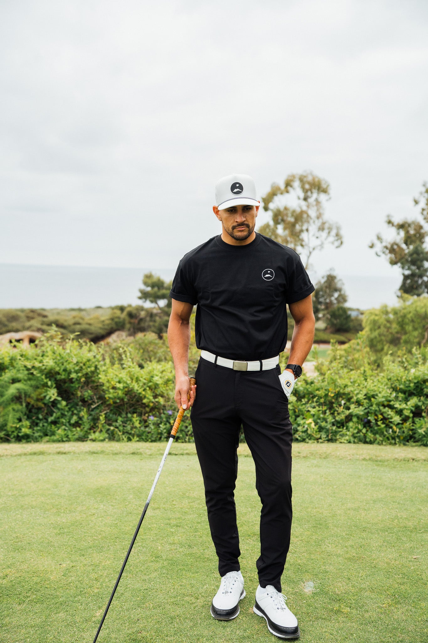 White High-Crown Rope Hat - Pin High Golf Supply