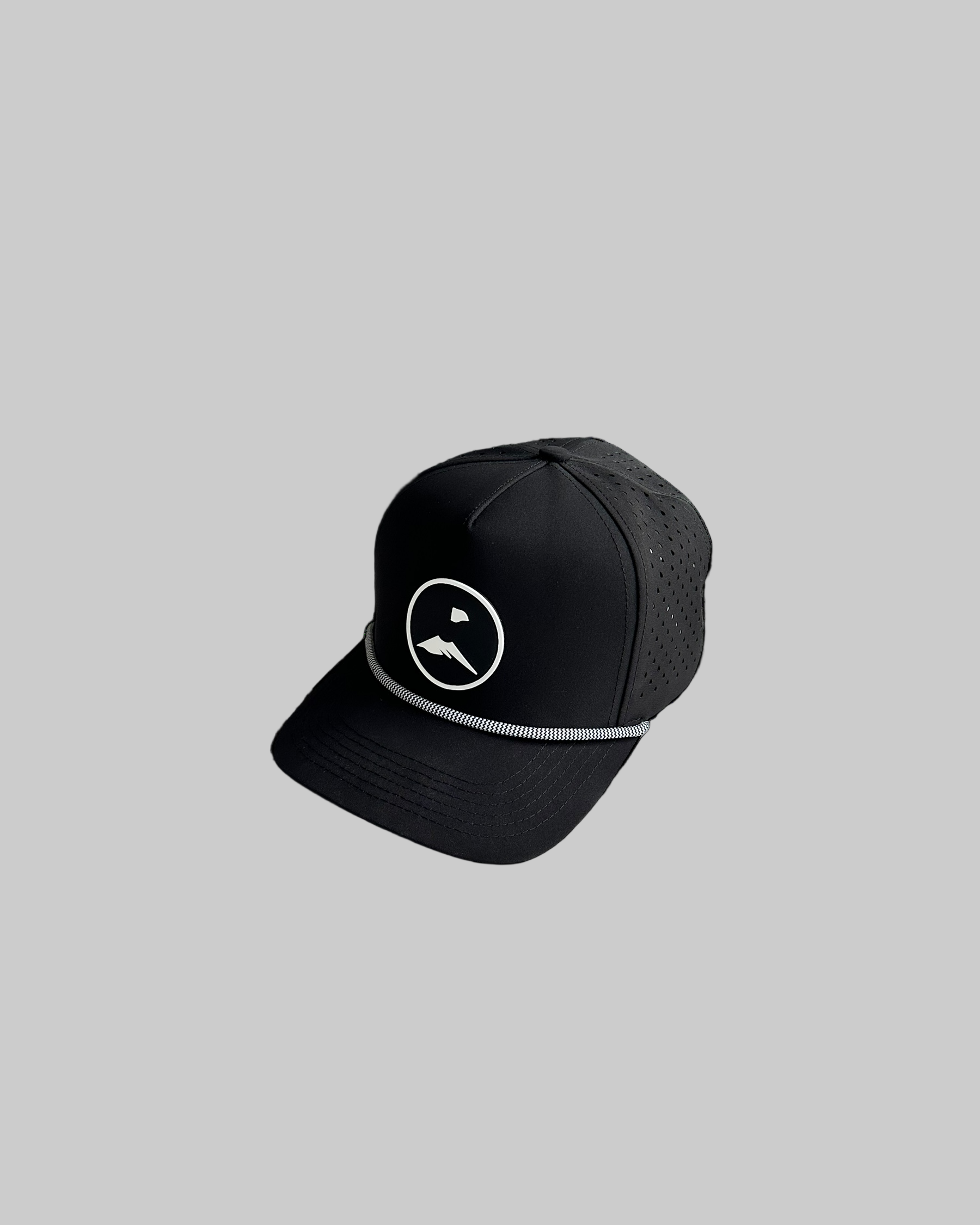 Black High-Crown Rope Hat - Pin High Golf Supply